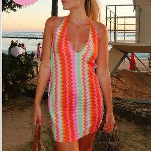 Show Me Your Mumu NTW Kate Halter Mini Dress